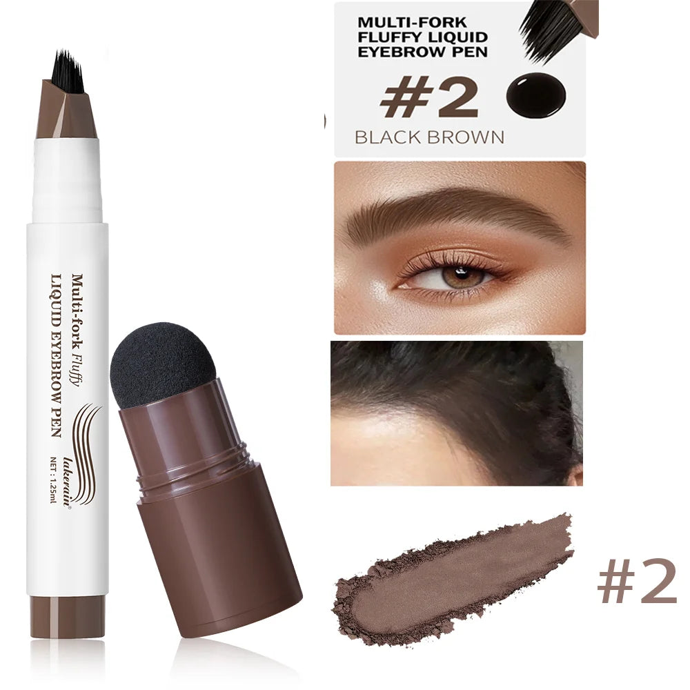 Stylo Sourcils 4D Liquide Multi-Fourches - Waterproof, Longue Tenue