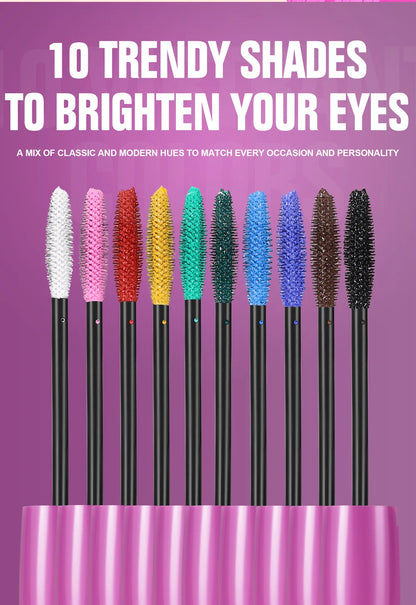 Colorful Silk Mascara Waterproof Mascara Blue Red Black Cream Thickening Lengthening Curling Smudge-Proof Makeup Cosmetic