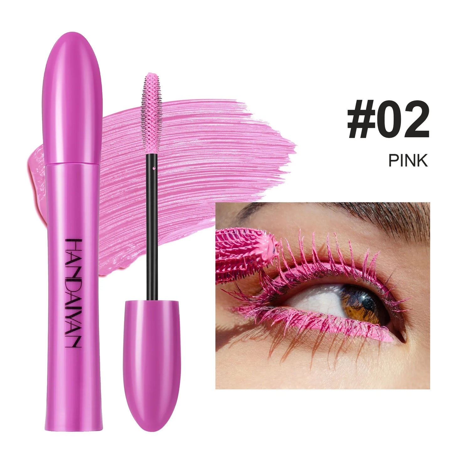 Colorful Silk Mascara Waterproof Mascara Blue Red Black Cream Thickening Lengthening Curling Smudge-Proof Makeup Cosmetic