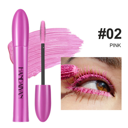 Colorful Silk Mascara Waterproof Mascara Blue Red Black Cream Thickening Lengthening Curling Smudge-Proof Makeup Cosmetic