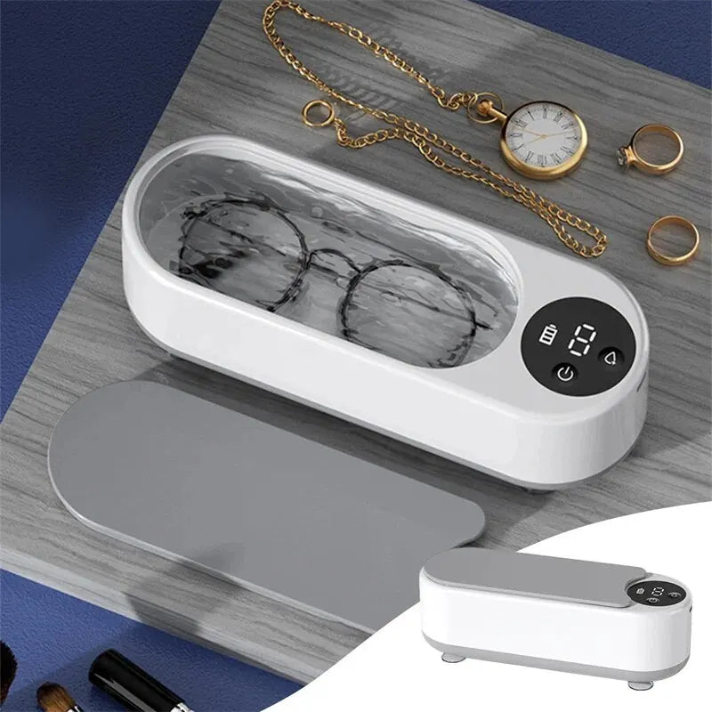 Machine Nettoyante Ultrasonique Portable - 450ml, pour Bijoux, Lunettes et Pinceaux Maquillage
