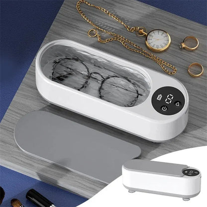 Machine Nettoyante Ultrasonique Portable - 450ml, pour Bijoux, Lunettes et Pinceaux Maquillage
