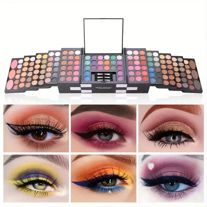 Palette Maquillage Professionnelle 142 Fards + 3 Blush + 3 Poudres Sourcils - MISS ROSE