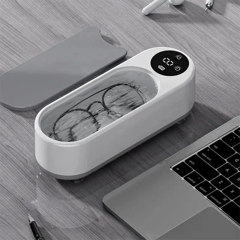 Machine Nettoyante Ultrasonique Portable - 450ml, pour Bijoux, Lunettes et Pinceaux Maquillage