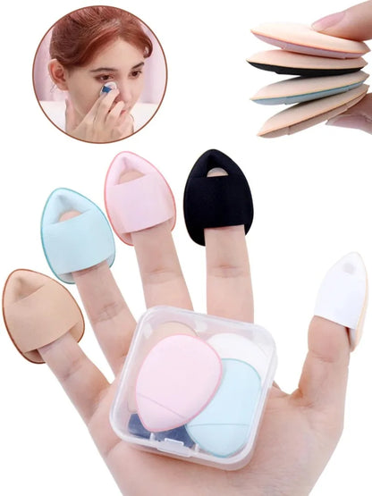 Mini Houppettes Doigt - Éponge Fond de Teint & Anticernes (5/10pcs)