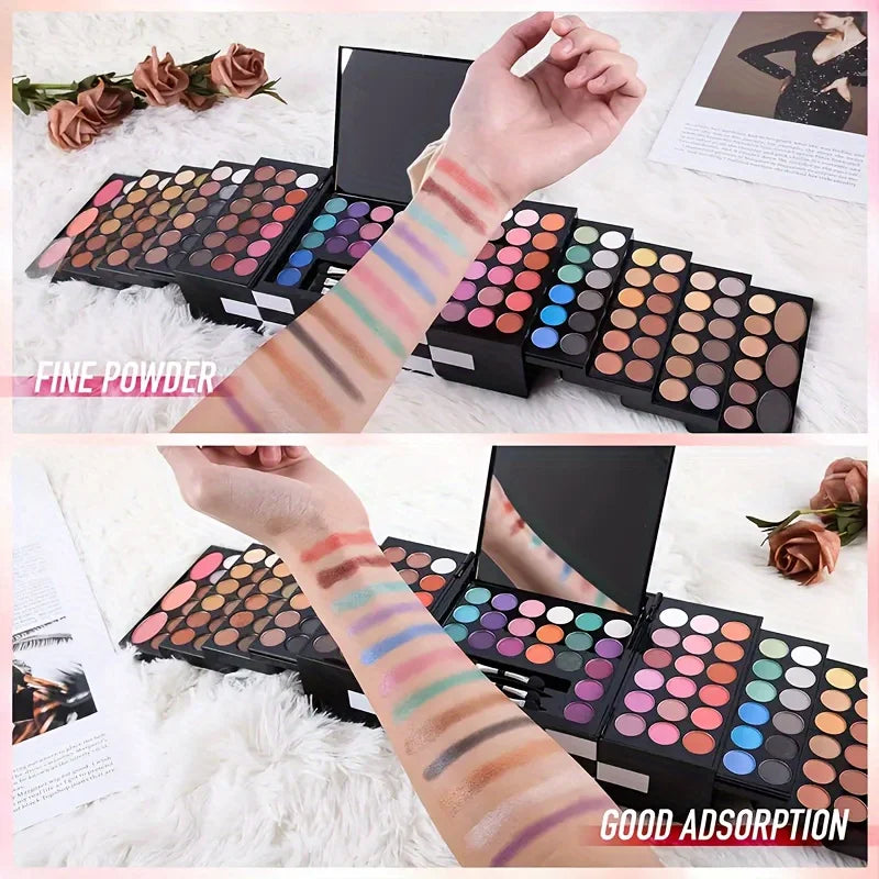 Palette Maquillage Professionnelle 142 Fards + 3 Blush + 3 Poudres Sourcils - MISS ROSE