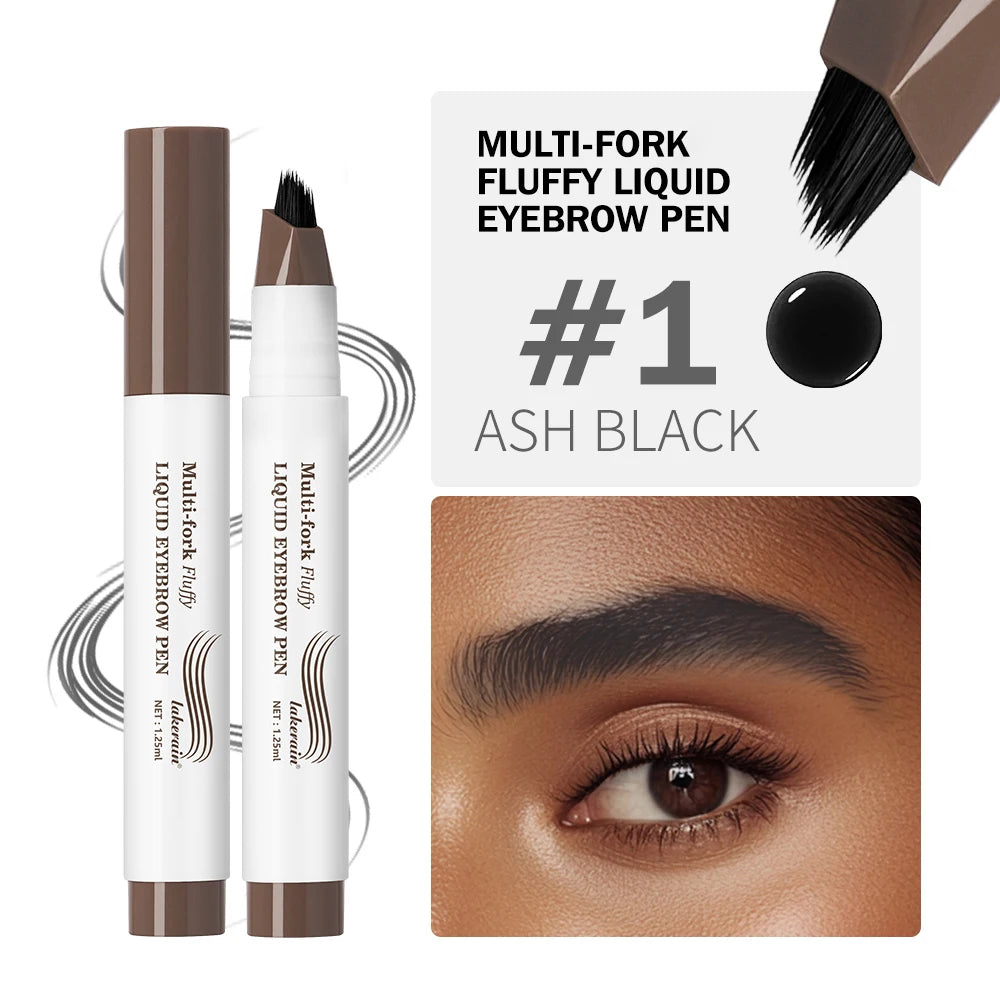 Stylo Sourcils 4D Liquide Multi-Fourches - Waterproof, Longue Tenue
