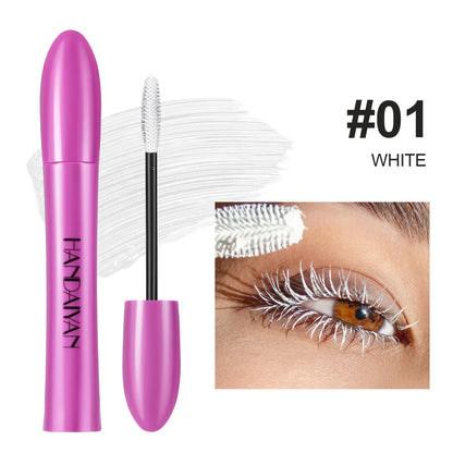 Colorful Silk Mascara Waterproof Mascara Blue Red Black Cream Thickening Lengthening Curling Smudge-Proof Makeup Cosmetic