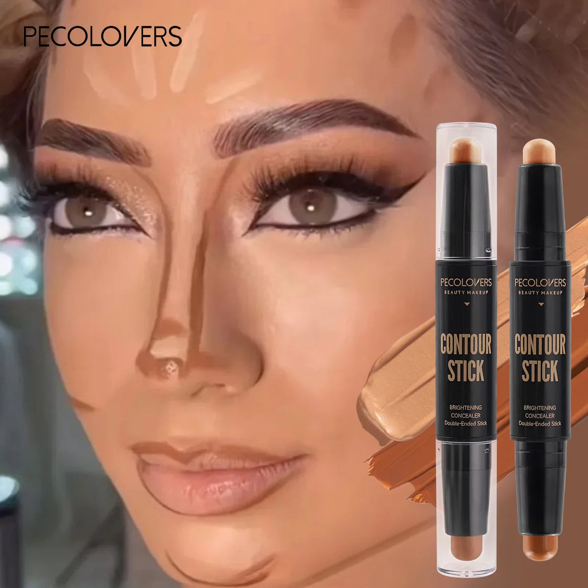 Stylo Highlighter & Contouring Double Tête - Waterproof, Longue Tenue