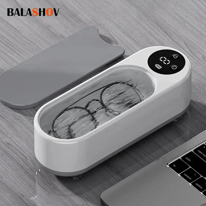 Machine Nettoyante Ultrasonique Portable - 450ml, pour Bijoux, Lunettes et Pinceaux Maquillage
