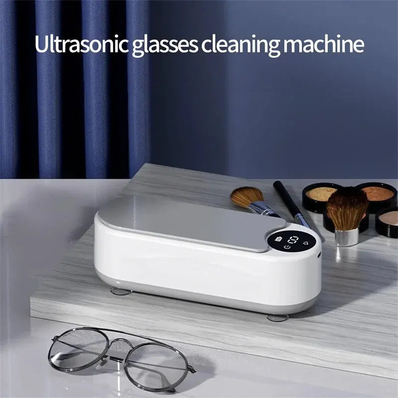 Machine Nettoyante Ultrasonique Portable - 450ml, pour Bijoux, Lunettes et Pinceaux Maquillage