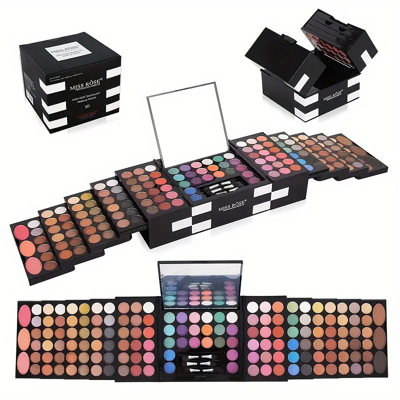 Palette Maquillage Professionnelle 142 Fards + 3 Blush + 3 Poudres Sourcils - MISS ROSE