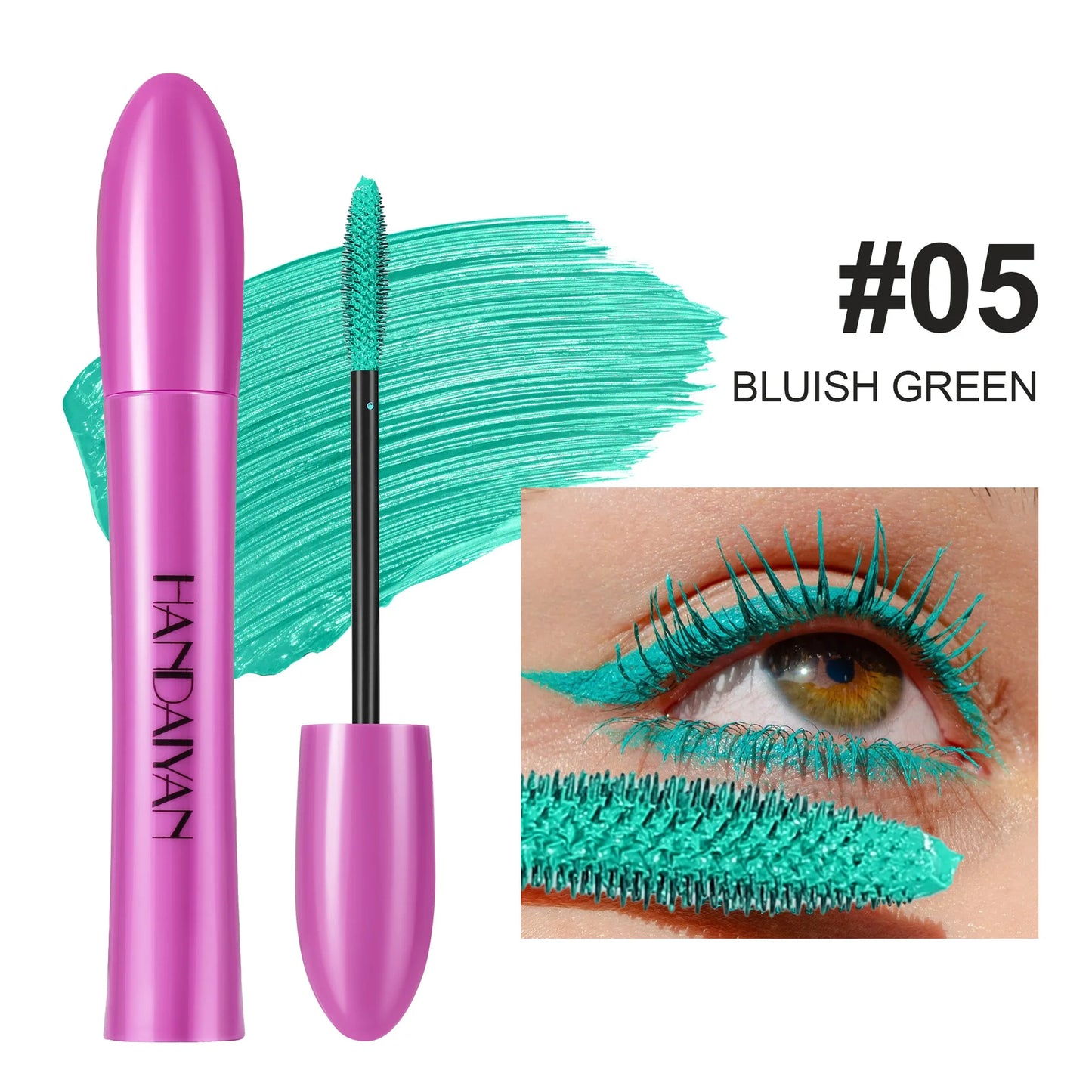 Colorful Silk Mascara Waterproof Mascara Blue Red Black Cream Thickening Lengthening Curling Smudge-Proof Makeup Cosmetic