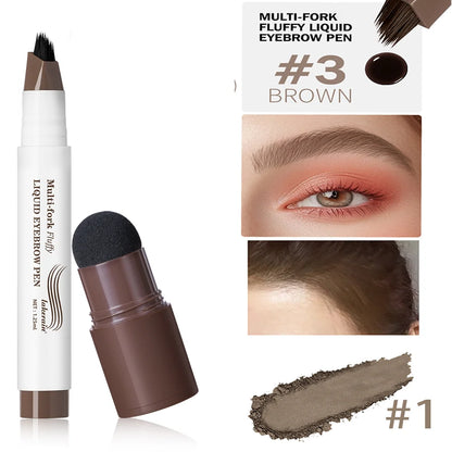 Stylo Sourcils 4D Liquide Multi-Fourches - Waterproof, Longue Tenue