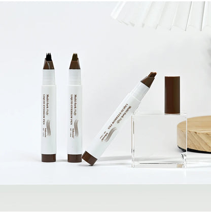 Stylo Sourcils 4D Liquide Multi-Fourches - Waterproof, Longue Tenue