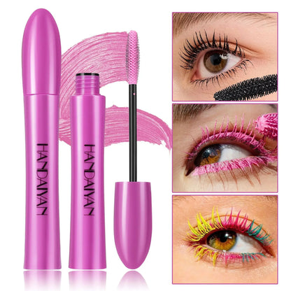 Colorful Silk Mascara Waterproof Mascara Blue Red Black Cream Thickening Lengthening Curling Smudge-Proof Makeup Cosmetic