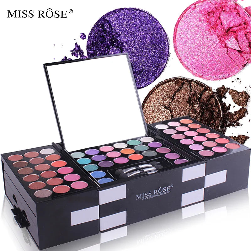 Palette Maquillage Professionnelle 142 Fards + 3 Blush + 3 Poudres Sourcils - MISS ROSE